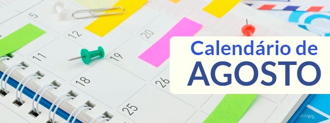 calendário de agosto