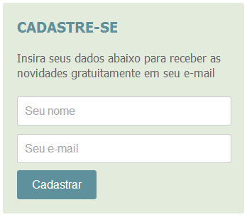 Facebook - Modelo de formulario de cadastro formatado