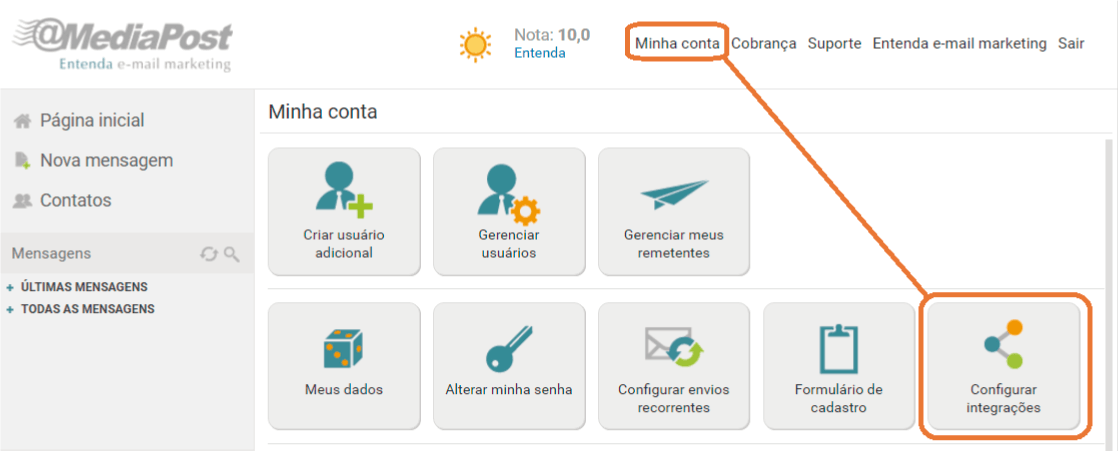 Integre sua conta Mediapost e RD Station